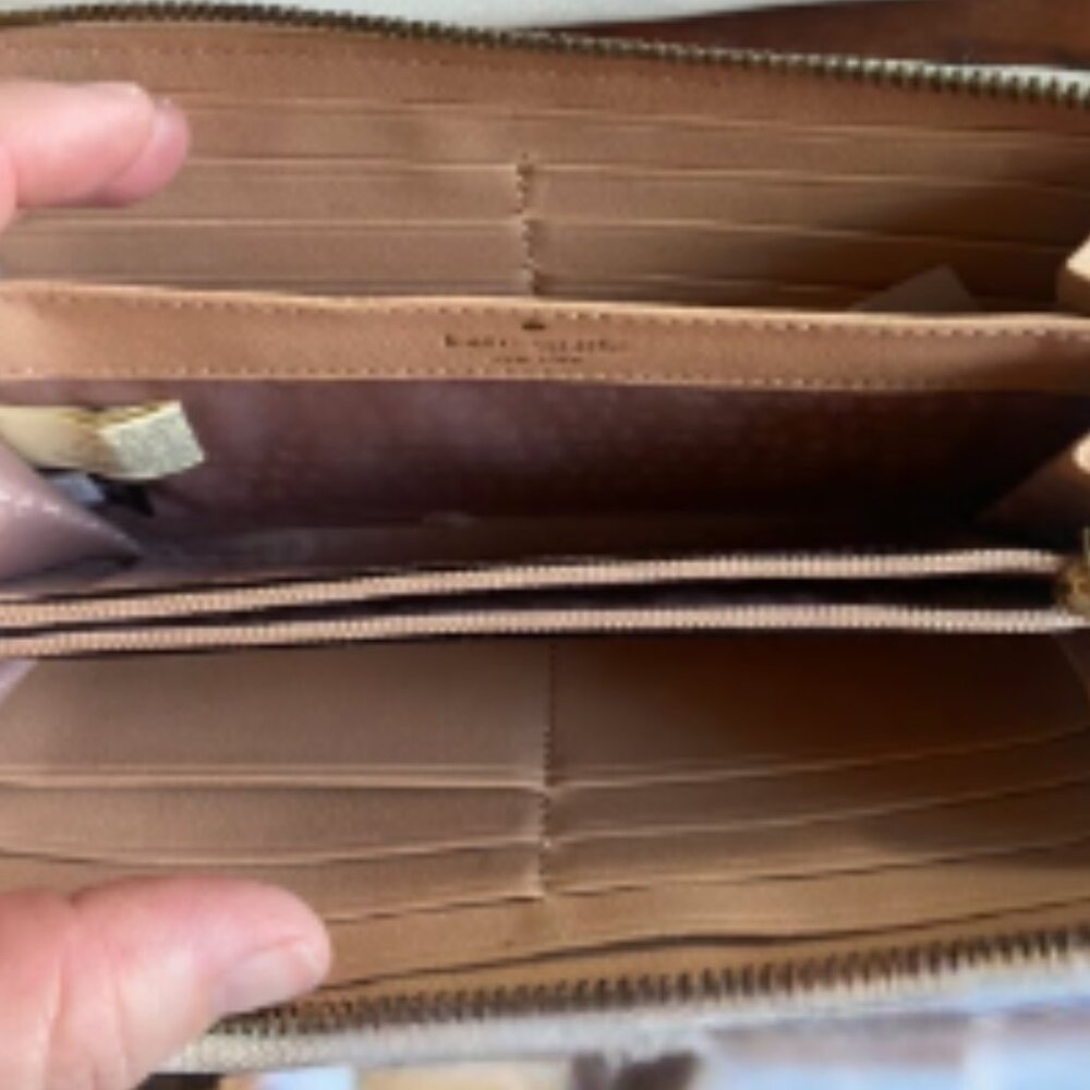 RARE Vintage Kate Spade Multi Color Crossbody Satchel & Wallet EUC - Picture 7 of 9